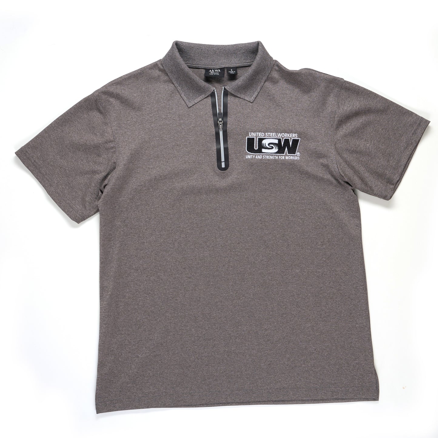 Men's Charcoal 1/4 Zip Polo