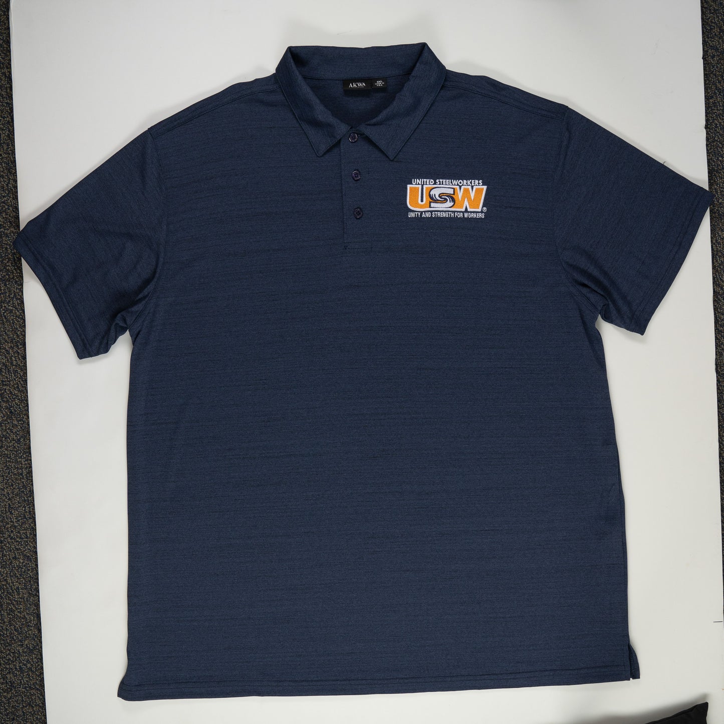 Women's Navy Tiger Stripe Polo