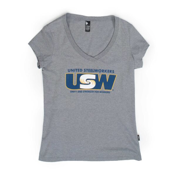 US Gray Ladies Scoop Neck
