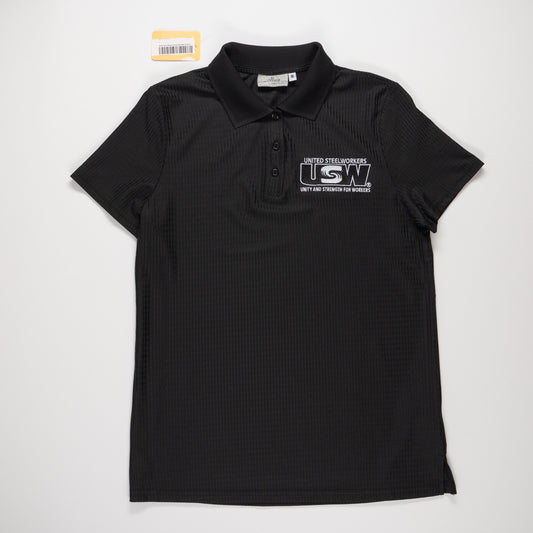 Men's Black Drop Needle Polo