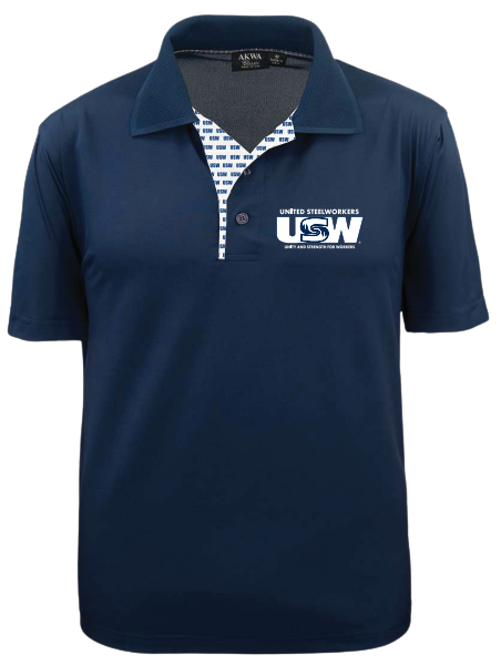USW Navy Polo Custom Collar