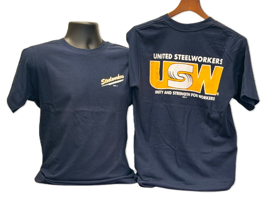 USW T-Shirt Back Logo Navy