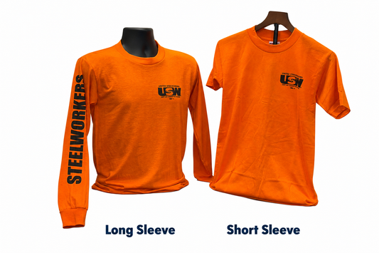 USW Long Sleeve Orange Hi-Vis T-Shirt