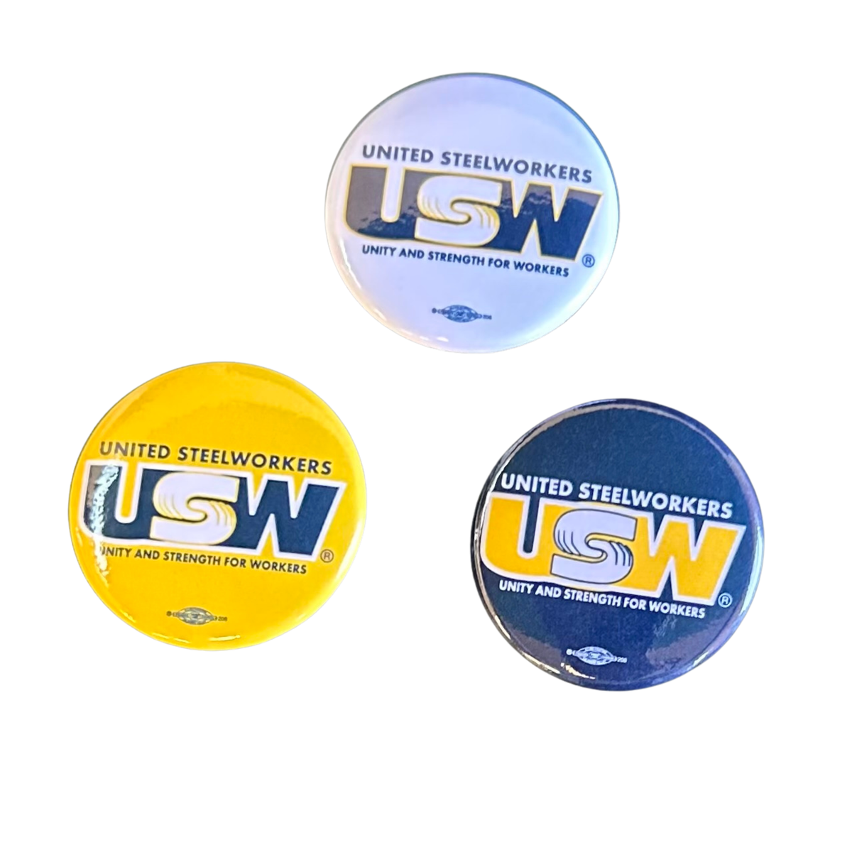Blue, White & Gold Buttons - Bag of 25