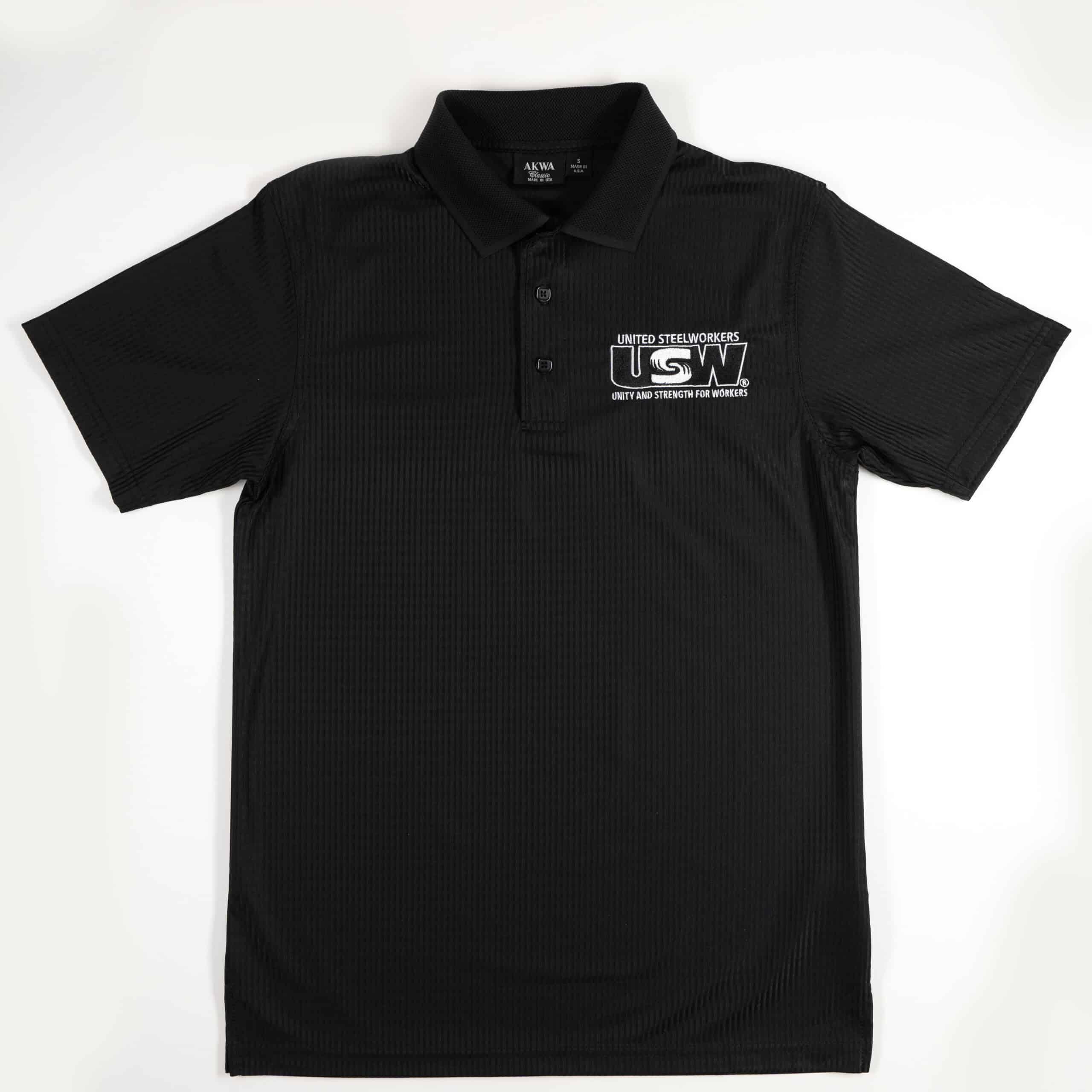 Mens's Black Short Sleeve Dress Shirt - USW Steelworker Store
